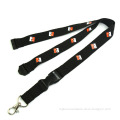 Polyester Silk Screen Lanyard With Card Holder